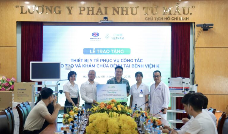Lenus Việt Nam trao tặng trang thiết bị y tế trị giá hơn 4 tỷ đồng cho Bệnh viện K